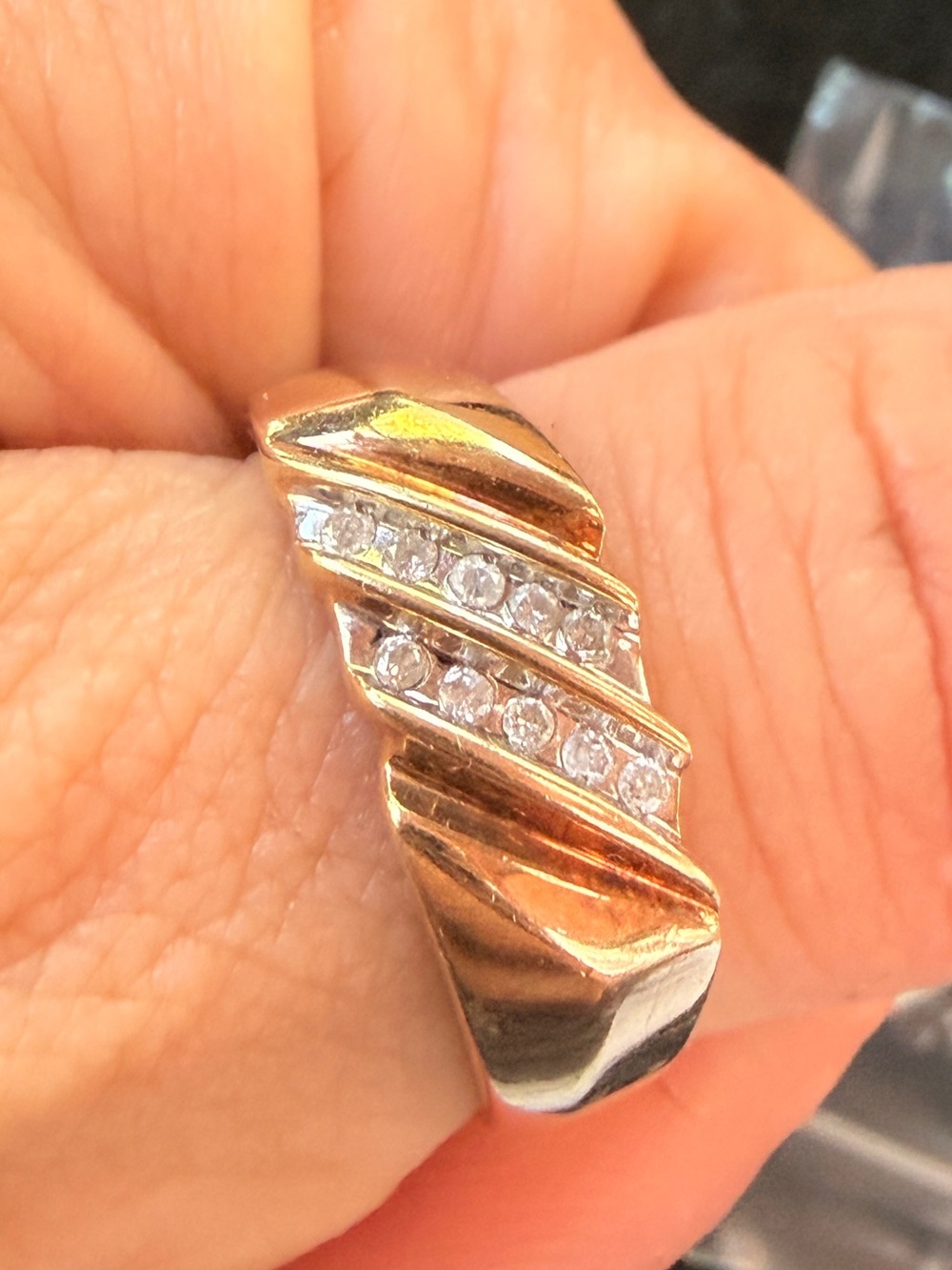✨Vintage Men's Gold Diamond Ring✨